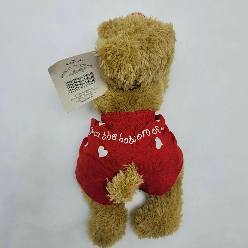 Hallmark Plush Bunnies By The Bay Bobby‎ Boxer Bear Heart 2002 Valentines Day